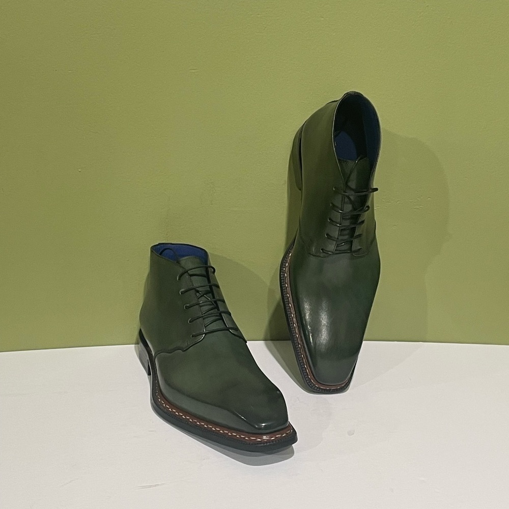 Emilio Franco ankle boot Olive oxford leather calf captoe